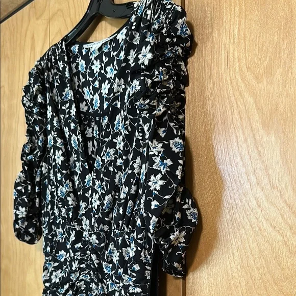 Veronica Beard Black and Blue Scoop Neck Sundress - Picture 4 of 7